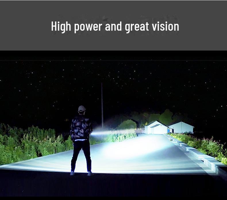 Shenyu P70 Rechargeable Long-Range Flashlight: Super Bright, High-Power, Long-Lasting Searchlight for Outdoor and Home Use.