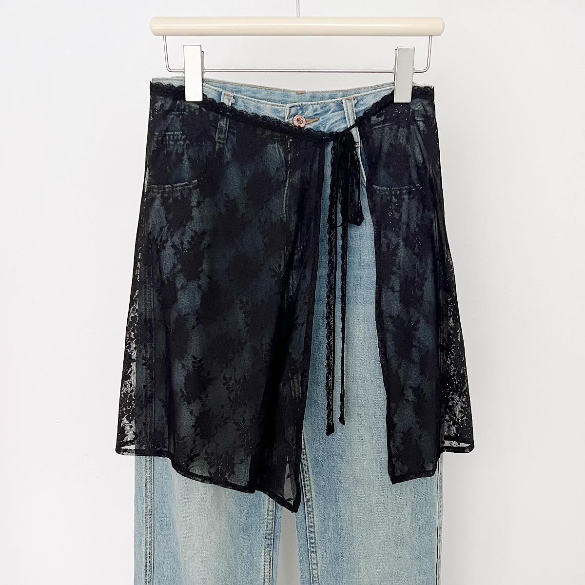 

Весенние и летние новинки Нишевые модели Многослойные юбки Кружевные женские универсальные фартуки на шнурках Модные летние юбки one size