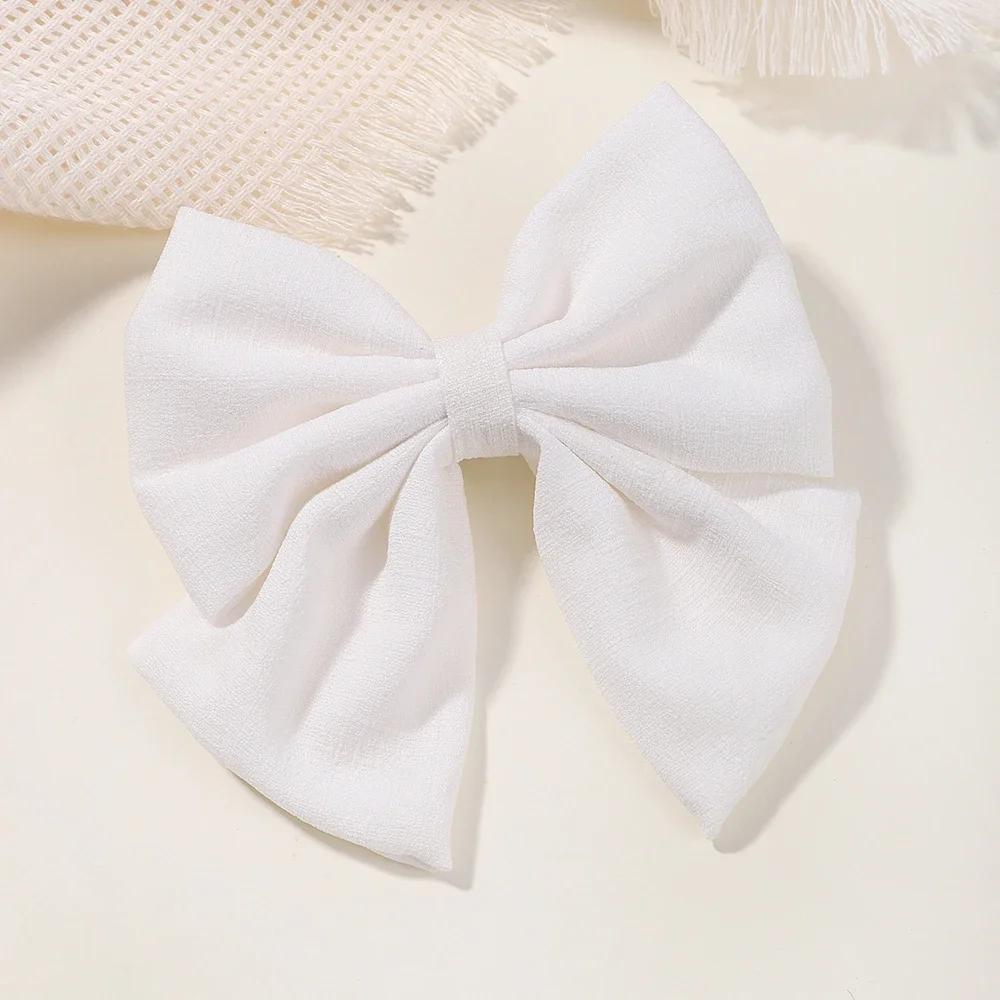 Elegant Floral Cotton Kids Bows Spring Butterfly Hair Clip Print Barrette For Women Girls Sweet Hairpin Accessories