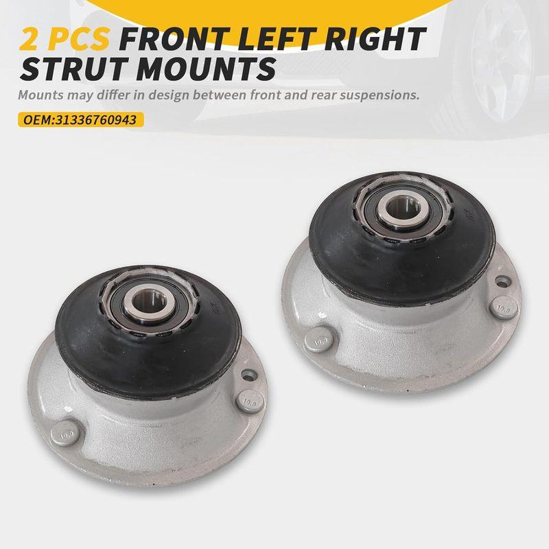 2PCS Front Left Right Strut Mounts for 2002-2015 BMW E87 E88 E82 E90 E46 E60 E64 E63 E84 E83 E85 X1 X3 Z4 120i 318i 320i 330i