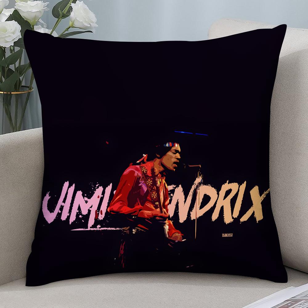 Piosenkarz J-Jimi H-Hendrix Poszewka Krótka Pluszowa Poszewki na Poduszki Sofa Dekoracyjna Prezent Dom Dwustronny Nadruk Poszewka na Poduszkę