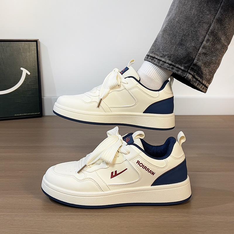 Pánské bílé tenisky Warrior: 2025 Trendové, Lehké, Prodyšné Skateboardové Boty pro Kluky a Páry