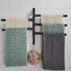 No Drill Installation Wall Mounted Towel Rack Swing Arm Towel Bar  Bathroom Storage