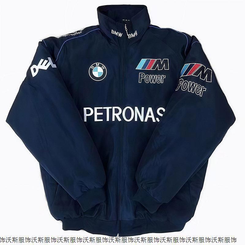 Men Women Vintage Racing Style Windproof Cycling Jacket Lightweight Embroidered Motorcycle Riding Outerwear