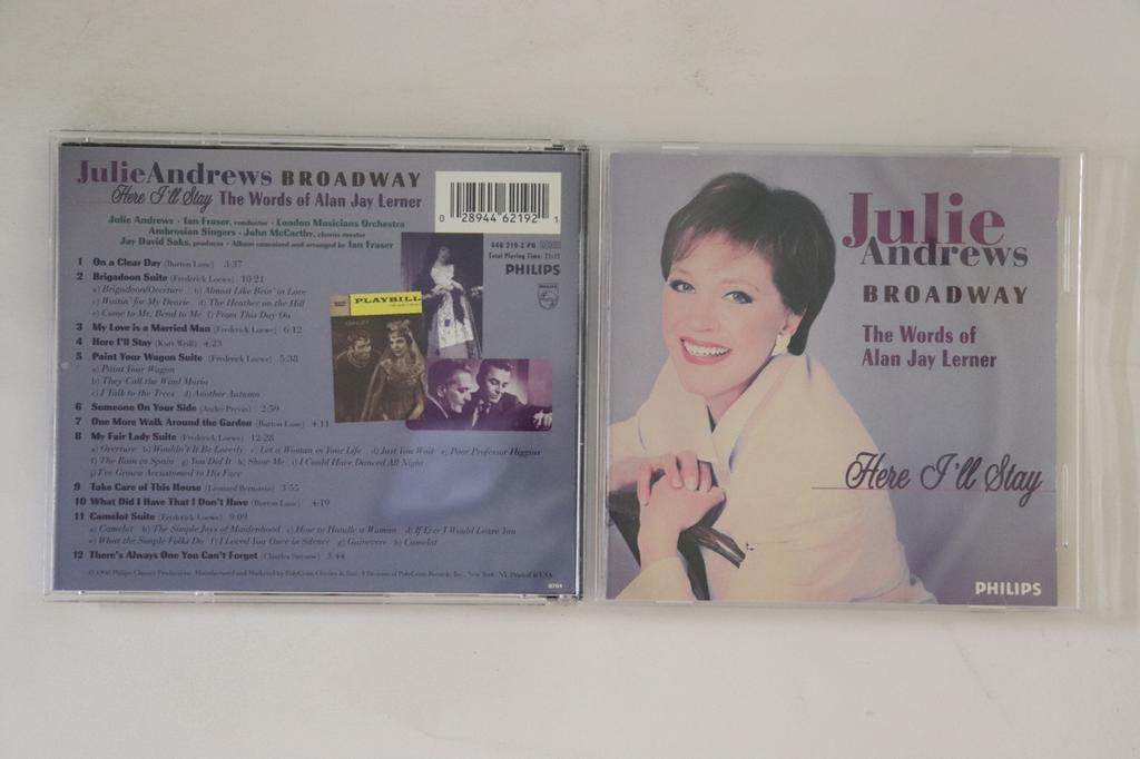 CD JULIE ANDREWS - Broadway; Here I'll Stay; The Words 4462192 PHILIPS 1996 US Soundtracks & Musicals Used
