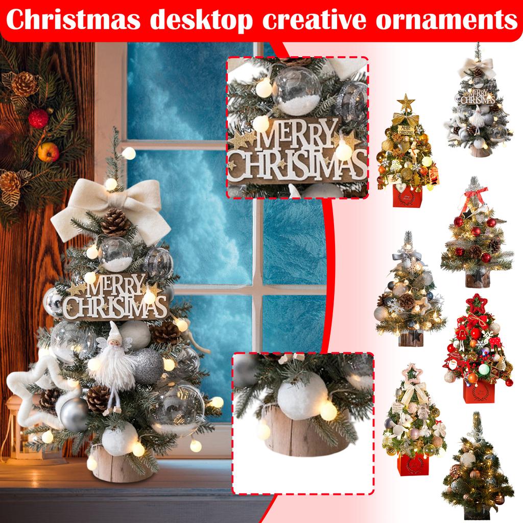 Christmas Tree Home Set Christmas Decorations Desktop Creative Ornaments For Desks And Dining Tables