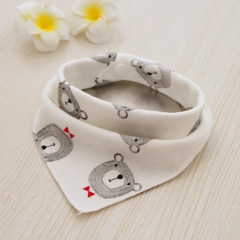 Śliniaki bawełniane dla niemowląt, śliniak trójkątny dla dziewczynek i chłopców z kreskówkowym wzorem, szalik do karmienia, kołnierz śliniak, pieluszka do odbijania, bandana, ręcznik do śliny