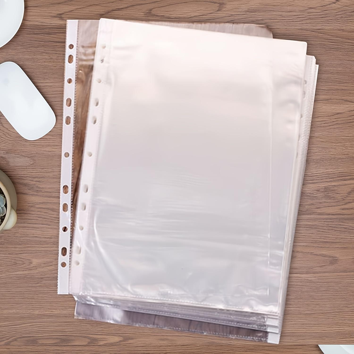 100pcs A4 Document Folders Waterproof Clear File Pockets with Plastic Sleeves Thin 3C Thickness 3360₽