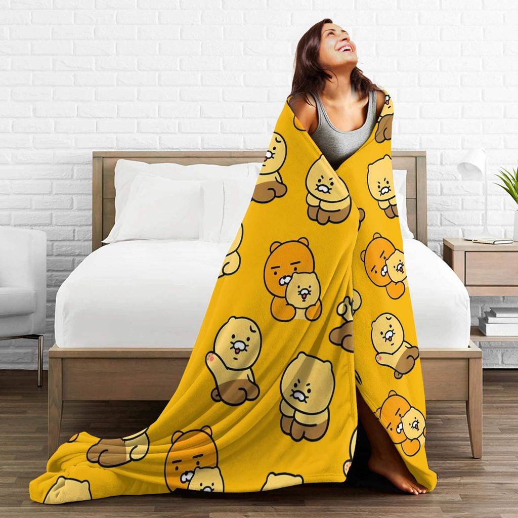 Choon K-Kakaos F-Friends Blankets Flannel All Season Multifunction Ultra-Soft Throw Blanket for Bed Office Bedspreads