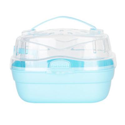 Hamster Carry Case Cage Portable Lightweight Small Animal Carry Case for Outdoor Travel Blue