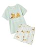 Print Shorts Set Kids' Cool-to-the-Touch T-Shirt & (PKCT244430 MNT)