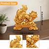Feng Shui Wealth Fish Decor Animal Figurine Alloy Small Statue Decoration for Office