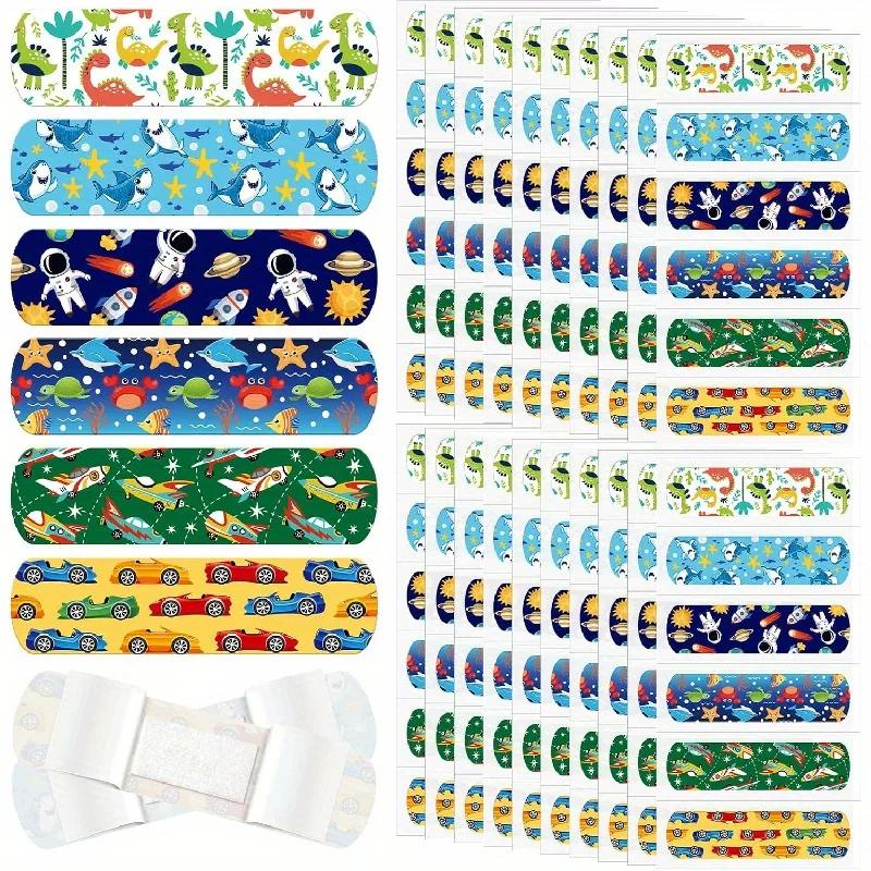 60 Pieces/Set Cartoon Boy Plaster Band Aid Kawaii Wound Patch Finger Skin Dressing Strip Emergency Treatment Adhesive Bandage