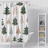 Home decoration shower curtains for bathroom waterproof curtain fabric Modern Nordic style Living Room Merry Christmas winter