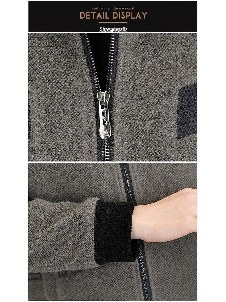 2025 Autumn/Winter Men's Korean Style Woolen Coat - Thick Casual Jacket