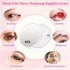 10x Magnifying Makeup Mirror, Portable Black Wall-Mounted Mirror with Dual Suction Cups,Compact Travel Dressing Mirror for Women