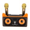 Karaoke Speaker HIFI Portable Cute Desk Speaker with 2 Wireless Microphone for Family KTV