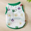 Cute Full-printed Mesh Spring and Summer Breathable Pet Traction Vest Small Dog Teddy Bear Cat Dog Clothes
