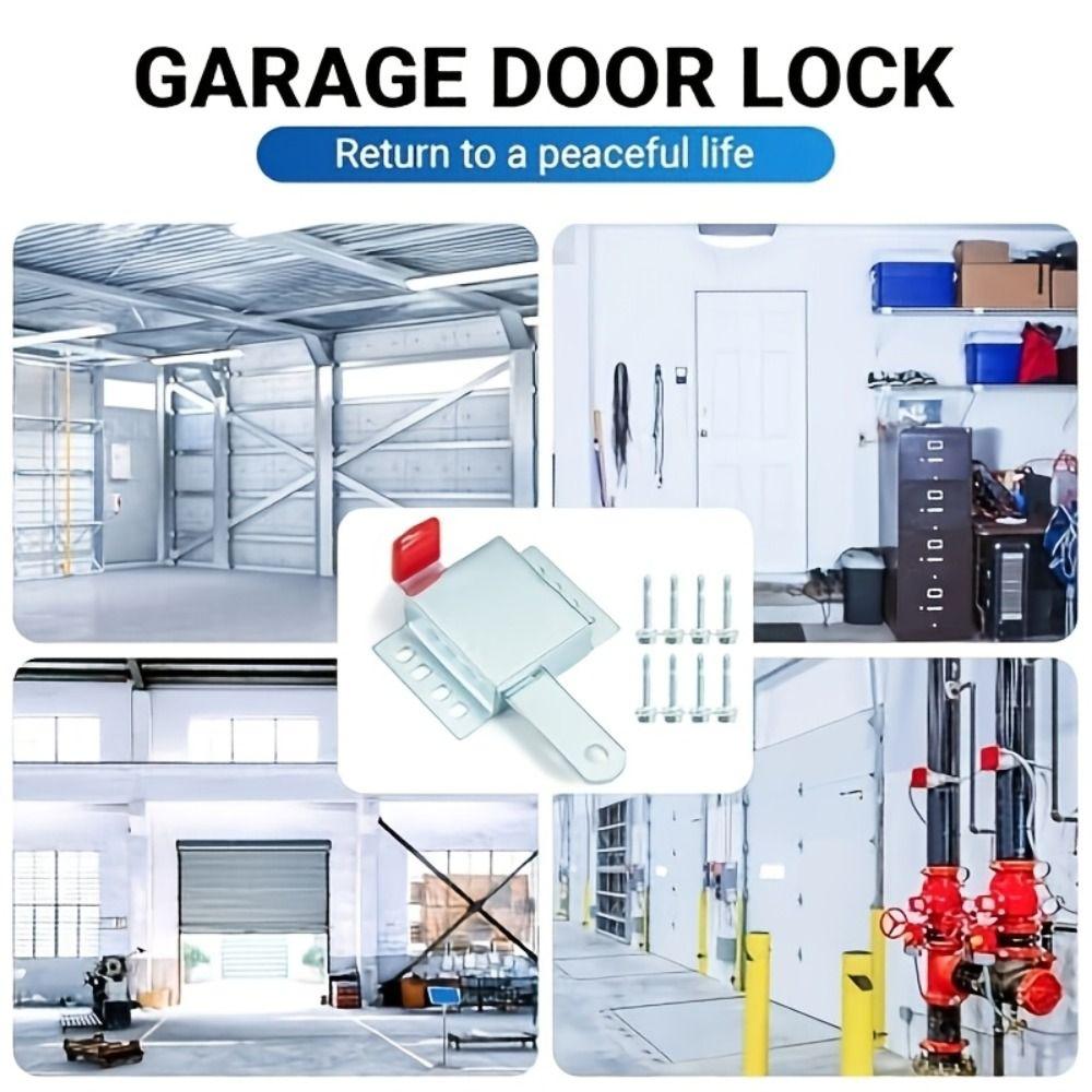 Galvanized Steel Garage Door Locks Rust Resistant Thicken Construction Heavy Duty Door Lock Manual Open Dual Side Installation