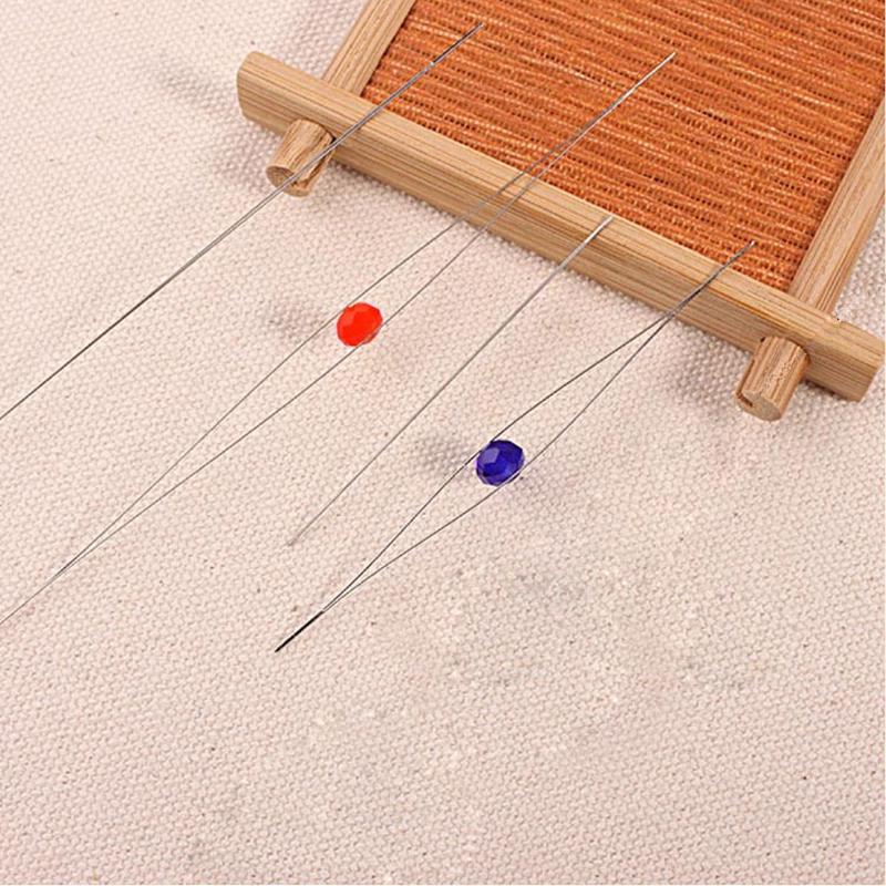 Big Eye Stainless Steel Beading Needles Set Collapsible Embroidery Beading Needle Jewelry Making Tools