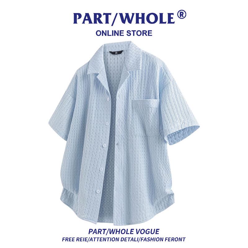 

PART/WHOLE Men s Summer Lapel Short Sleeve Shirt XL