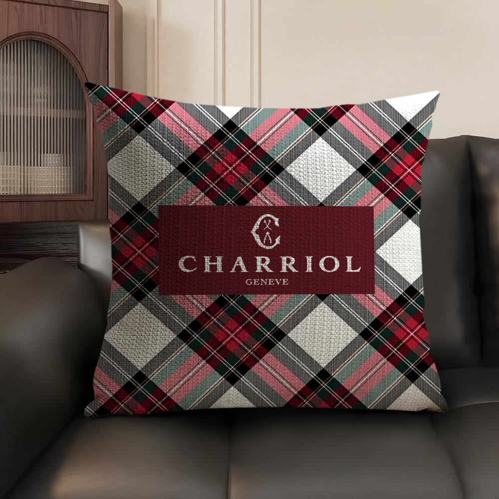 French C-Charriol Cushion Cover Summer Breathable Linen Organic Fabric Double-Sided Printing Sofa Pillow Case Home Decor