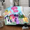 1pc Little Pony Adventure Flannel Blanket,Ultra Soft Warm Plush Throw for Home Bedroom Bed Sofa Cover Camping Picnic gift Y72438