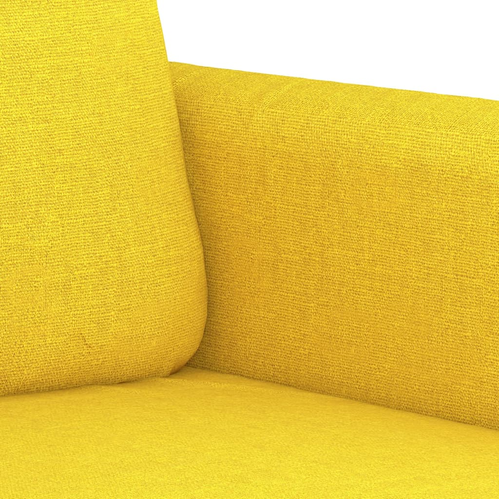 Vidaxl 3-Piece Lounge Set, Fabric Upholstered, Light Yellow