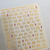 Blue and White Porcelain Chinese 5D Butterfly Flowers Vase Swallow Window Gold Stamping Nail Art Stickers Manicure Decals