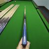 Mystery Shooter Full-Size Handmade Snooker and Pool Cue, Small Head, Black Eight Design, 16 Colors Available