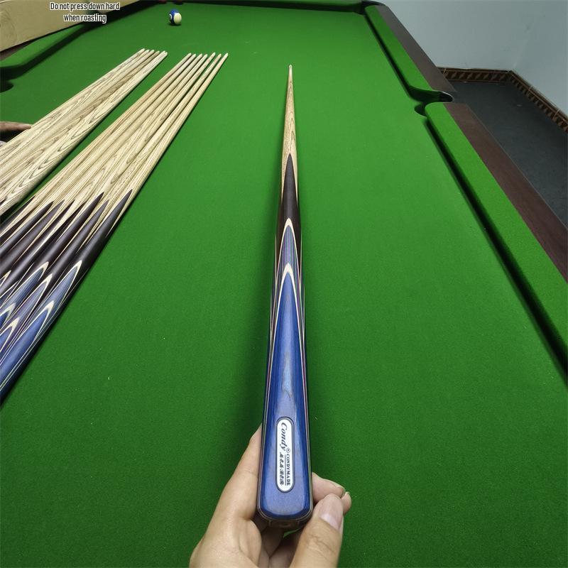 Mystery Shooter Full-Size Handmade Snooker and Pool Cue, Small Head, Black Eight Design, 16 Colors Available