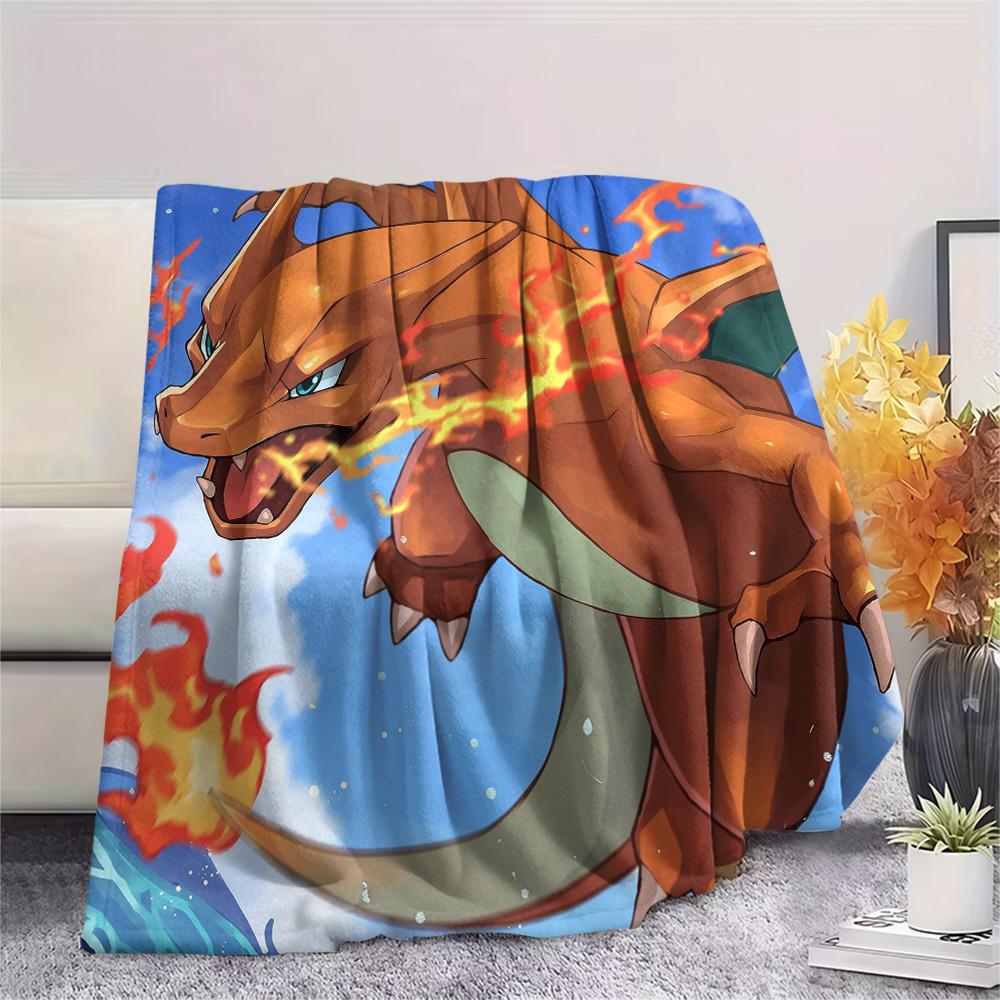 Sky Flare Dragon Print Flannel Blanket, High quality Comfortable for All Seasons, Home Decor, Warmth and Comfort