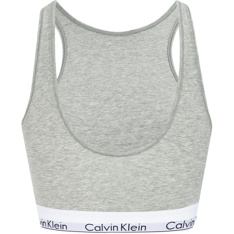 Calvin Klein Modern Attraction Letter Print Blended U-Shaped Bra Women underwear Coconut-Gray QF7214AD-P7A