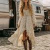 Women's 2023 Early Spring Bamboo Linen Casual Cardigan Dress - Solid Color & Comfortable