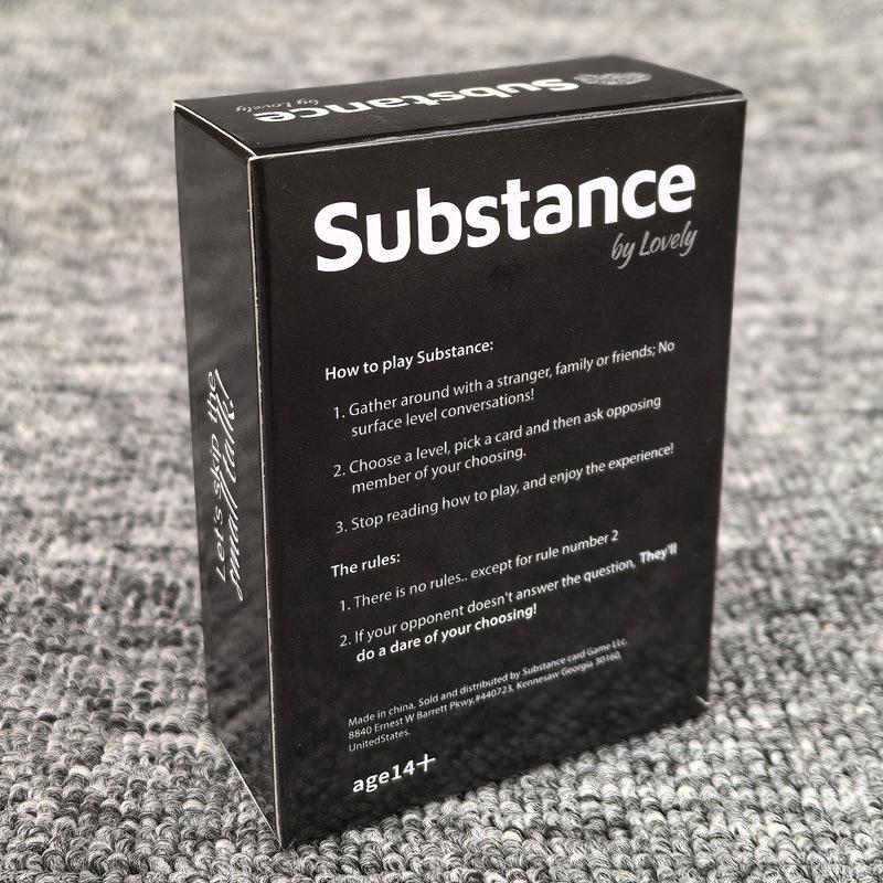 Substance by lovely Card Game Deep Conversation Cards for Adults Party Games Meaningful Connection Building Family Friends
