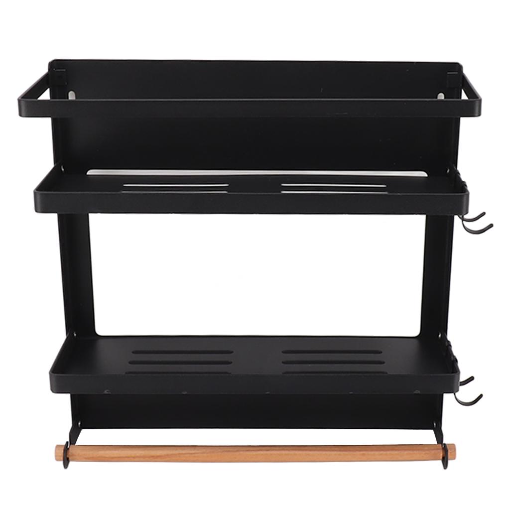 Magnetic Fridge Spice Rack Foldable Multifunctional Adjustable Durable Refrigerator Side Shelf for