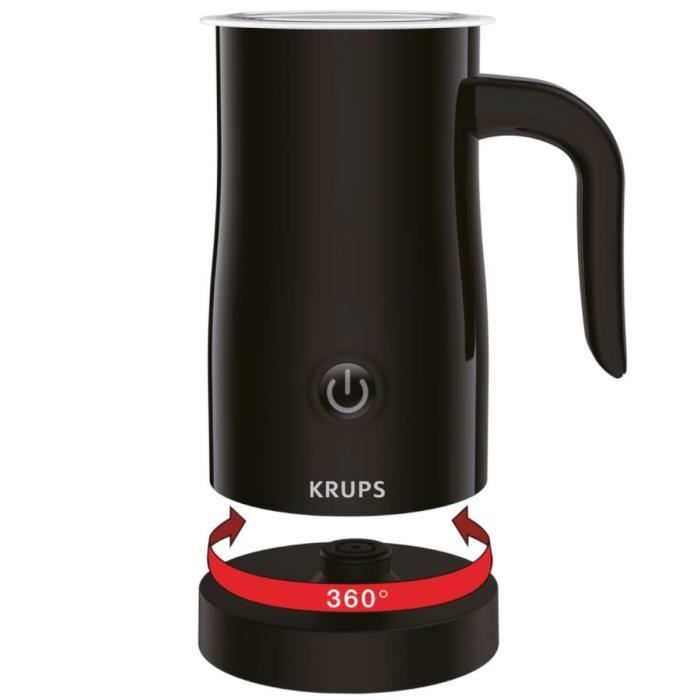Mousseur À Lait Automatique KRUPS XL100810 - 2 Fonctions Mousse Et Chauffe - Noir