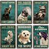 Artisian Bathroom Metal Sign Get Naked Tin Poster Dog Pet Funny Decorative Plate Washing Room Wall Decor Garage Bar Pub Club