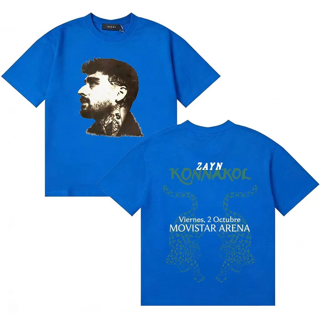 2026 Sommer Unisex Vintage Oberteil Sänger Zayn Malik KONNAKOL Popmusik T-Shirt Herren Damen Fans Lässig Gemütlich Baumwolle Y2K Große Größen Oberteil