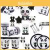 Party Panda Animal Supplies Tableware Decor Balloon Kids Birthday Day Childrens