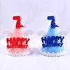 Happy Birthday Hat Dinosaurs Whales Bright Color No Deformation Adorable Adult Children Birthday Felt Hat Party Supplies