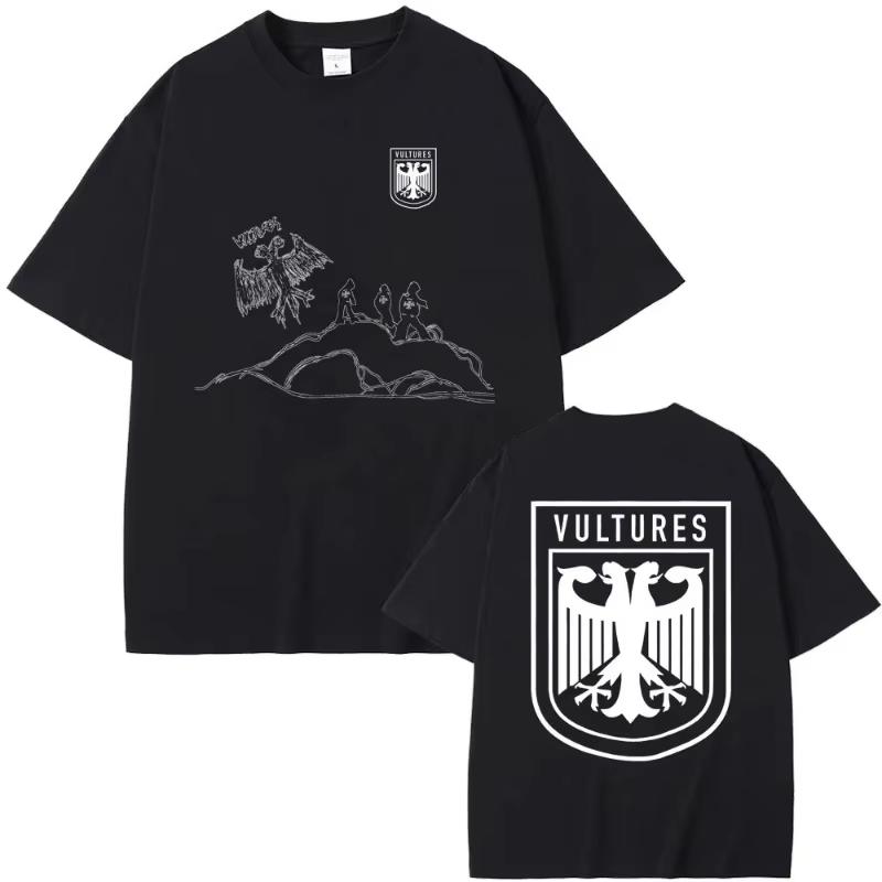 2026 Summer Rapper Kanye West Vultures New Music Album Graphic T Shirts Hip Hop Fashion Tshirt Suitable For Both Men And Women