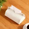 Faux Leather Tissue Box Cover, Elegant Rectangular Napkin Holder for Nightstand, Dresser, Home