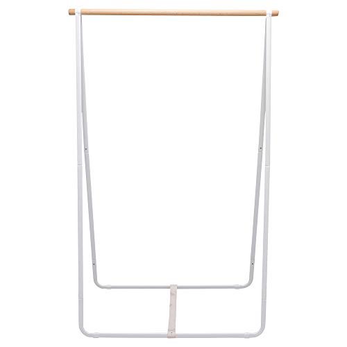Iris Ohyama NRMH-950B: A stylish, compact clothes drying rack that blends seamlessly into any room. Natural color. Approx. 94.5cm wide x 53.5cm deep x