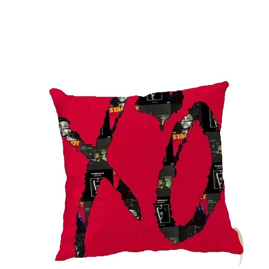 1 Stück The Weeknd Starboy Kissenbezug, Polyester 2D Doppelseitiger Druck, Rapper Sänger Merch Kissenhülle, Dekokissen