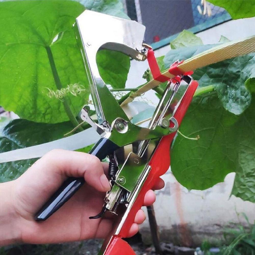 6/12/20PCS Plant Branch Tie Tape with 1 Box Staples Tying Binding Tie Tape Plants Tying Tapetool Tapener Tapes Gardening Tool
