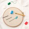 Punching Needle Embroidery Set with 5/3.5/2.5mm Punching Needle Head Wood Handle Embroidery Pen for Embroidery Craft