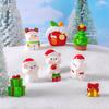 Mini Christmas Figurines Santa Clause Cartoon Snowman Statue Gift Miniature Knick-knacks