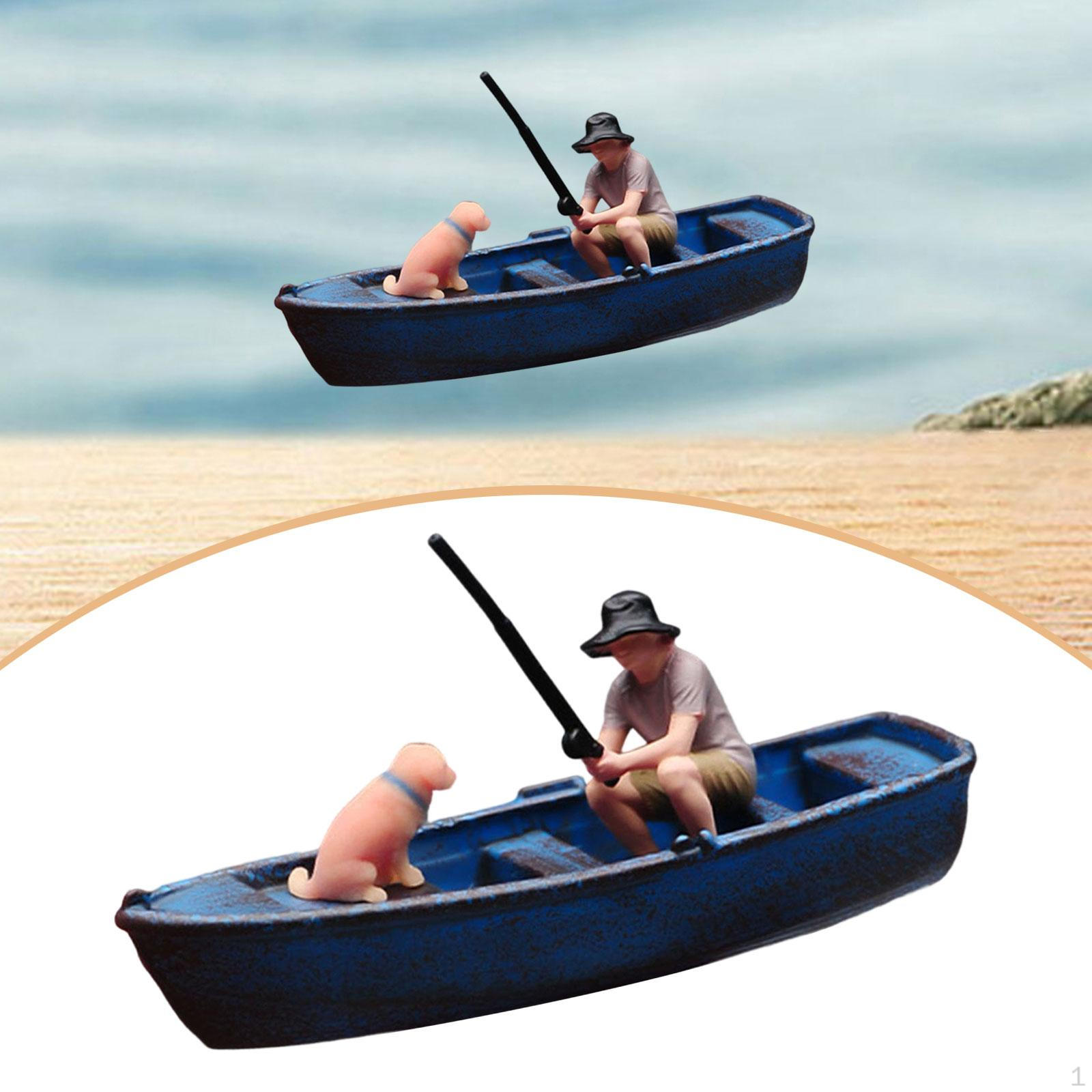 

1/64 Scale Fisherman Figurine, Ornament, Decoration, Craft, Photo Prop, Style A
