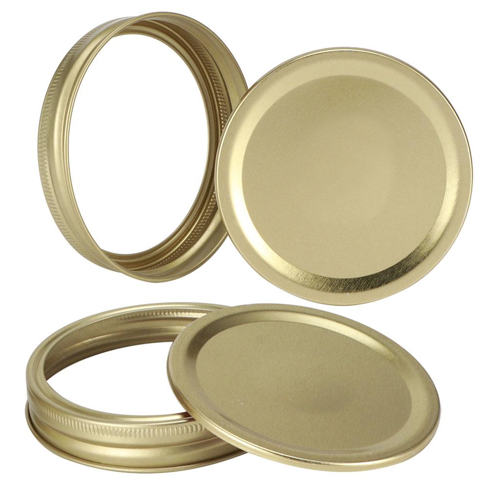 Split‑Type Glass Jar Canning Lids Round Food Container Sealing Cover Kitchen Accessory(10Pcs